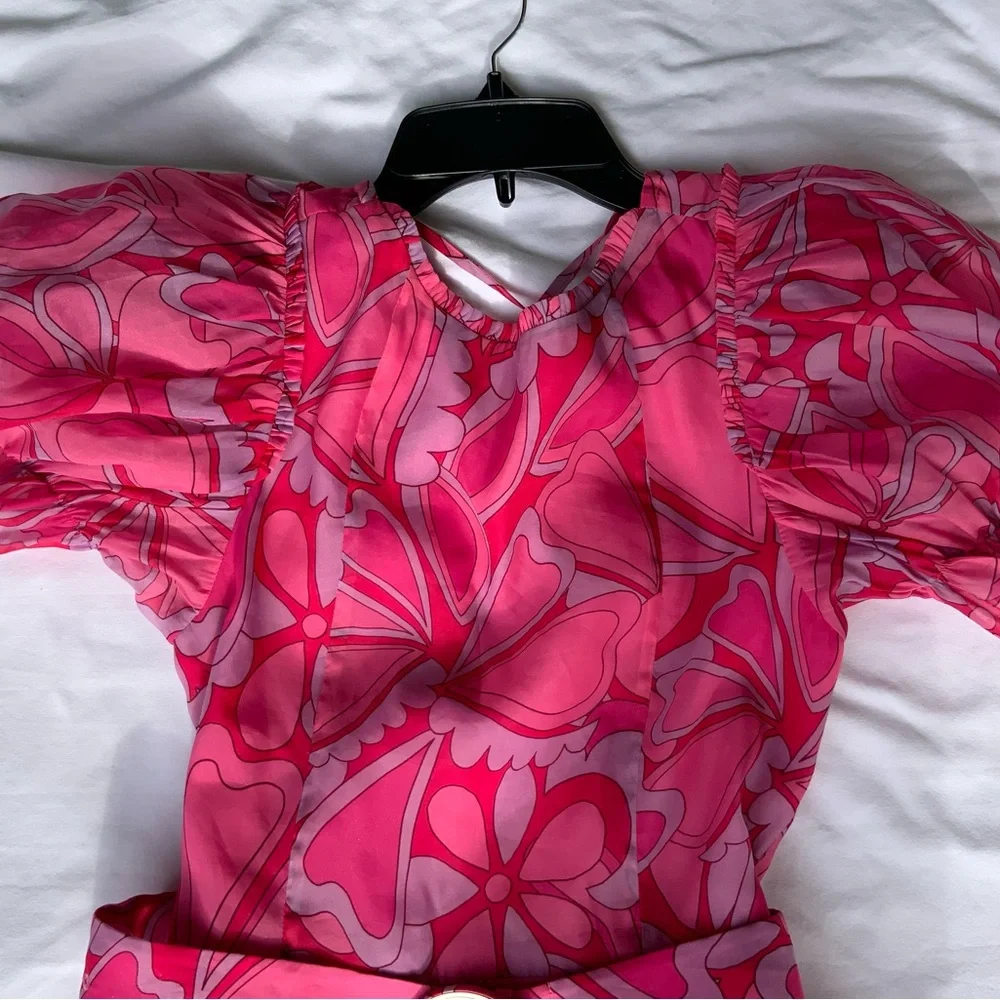 Show Me Your MuMu Pink Floral Kids Dress - Picture 4 of 9